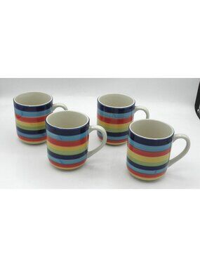 Striped Swirl by Todays Home Mug Set of 4 Pattern Code: TDHSTS Colorful Boho